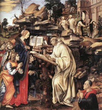  14 - Erscheinung der Jungfrau zu St Bernard 1486 Christianity Filippino Lippi